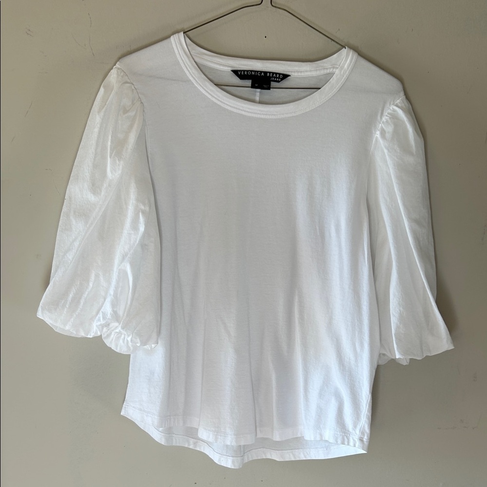 Veronica Beard White Short Sleeve Top